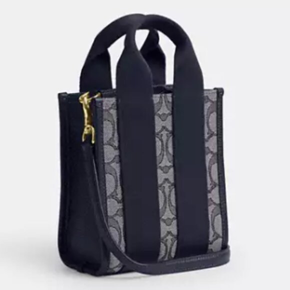 Coach Smith Mini Tote Bag In Signature Jacquard With Mystery Box Bonus - Picture 3 of 8